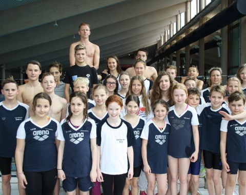 Die Leistungsgruppen des Schwimmclub Westerbach Eschborn (SCWE) beim 36. Oranierschwimmfest in Dillenburg 2016